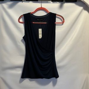 WHBM Navy blue blouse